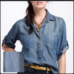 Anthropologie cloth‎ & stone dot chambray t…